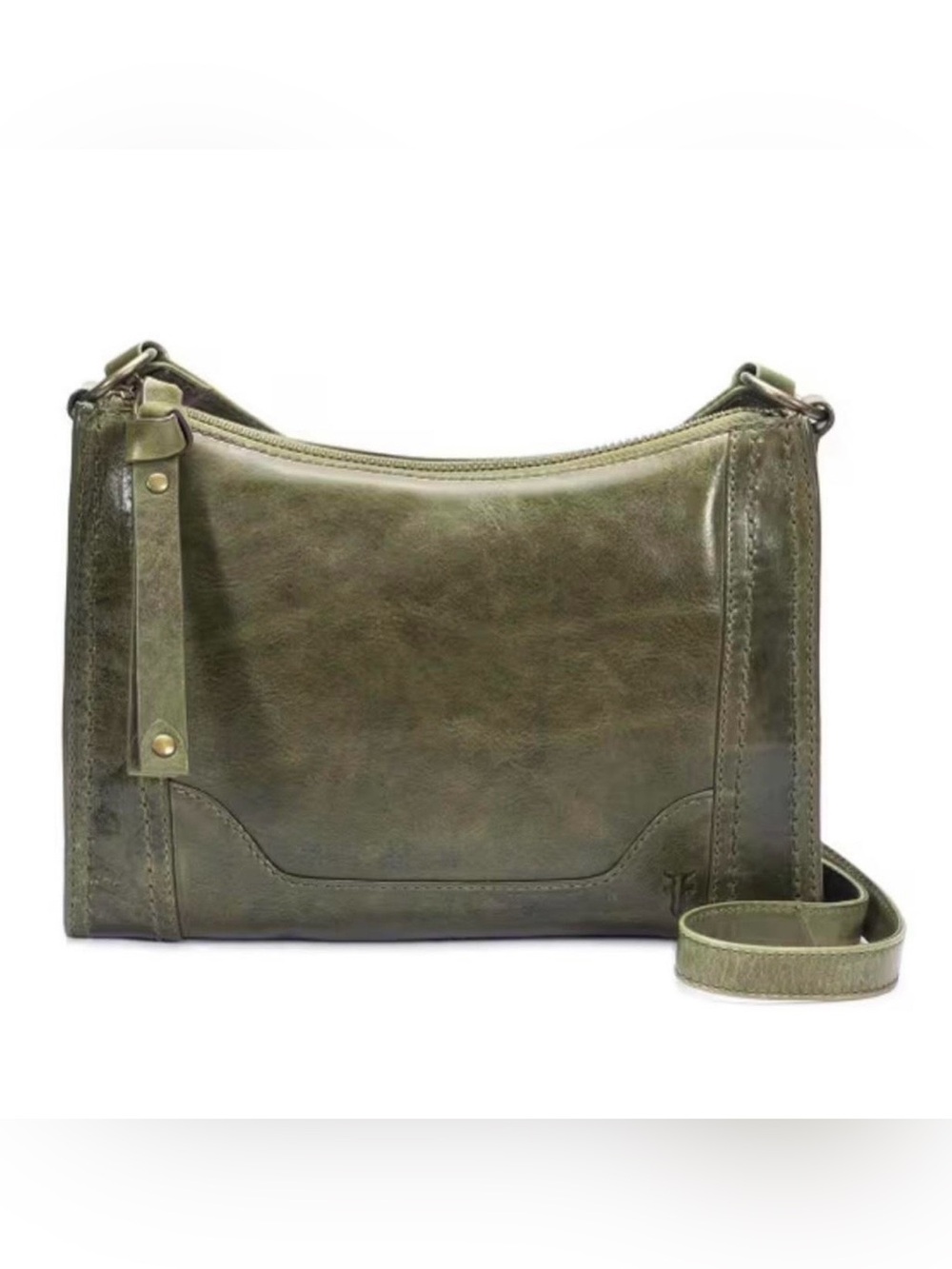 Frye Melissa Olive Green Leather Crossbody Bag
